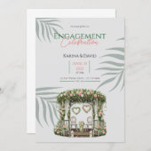 Vaches Jardin de la carte Fiançailles florale (Devant / Derrière)