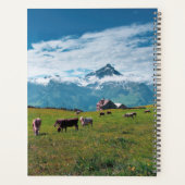 Vaches joyeuses sur la ferme en Suisse (Dos)