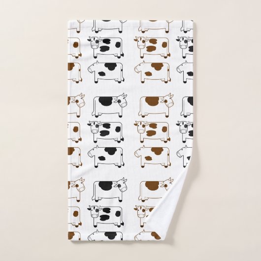 Vaches laitières mignonnes (Serviette à main)