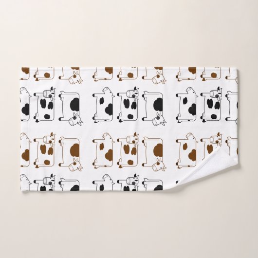 Vaches laitières mignonnes (Serviette à main)