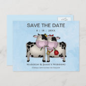 Vaches mariage Enregistrer la carte postale Date (Devant / Derrière)