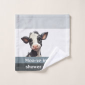 Vaches Moo-ve dans la rainure de douche Calf (Gant de toilette)