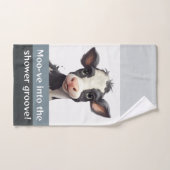 Vaches Moo-ve dans la rainure de douche Calf (Serviette à main)