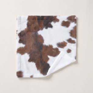 vaches peau brun blanc ensemble de serviette de ba
