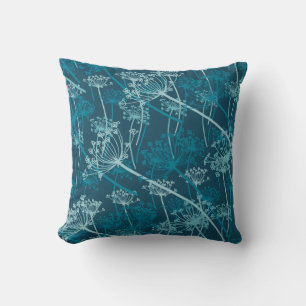 Vaches persil graphique aqua bleu lancer oreiller