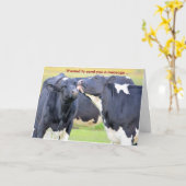 Vaches que je vous aime Carte de voeux (Fleur jaune)