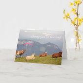Vaches quittant la carte (Fleur jaune)