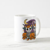 Vaches squelettes effrayantes mignonnes avec mug c (Devant droit)