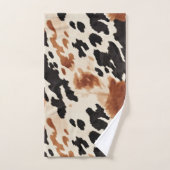 Vachette animale à la crème Brown occidentale (Serviette à main)