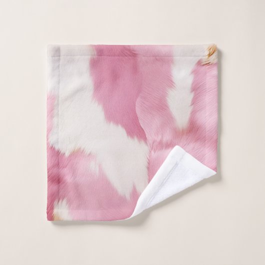 Vachette blanche rose pâle (Gant de toilette)