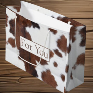Vachette Brown Blanc Grand Sac Cadeau
