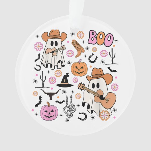 Vachette fantôme effrayant cow-boy Halloween drôle (devant)