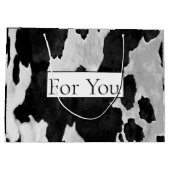 Vachette Noir n Blanc pour vous Grand sac cadeau (Dos)