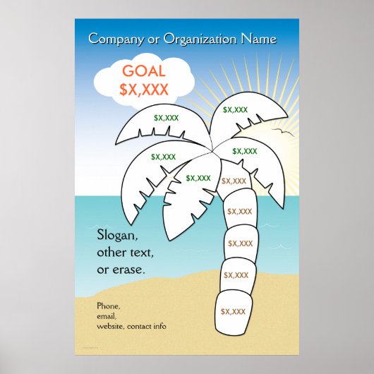 Vackdoelstelling palmbomen poster (Voorkant)