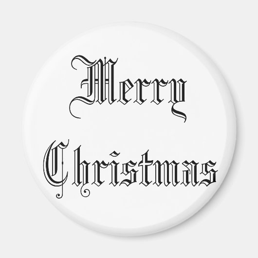 Vacker vit magnet " God Jul" Magneet (Voorkant)