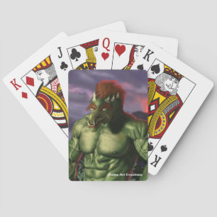 Vacking van vulkaantroll Fantasy Art-speelkaarten Pokerkaarten