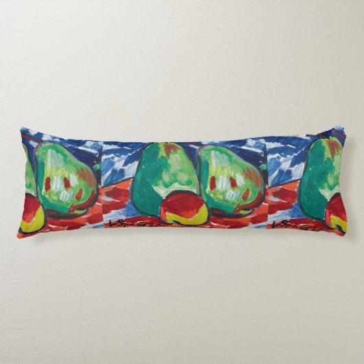 Vaclav Spala Nog leven met peren Red Blu Lichaamskussen (Voorkant)