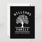 Vactuurboom voor zomervakantie bij gezinsherenigin briefkaart (Voorkant / Achterkant)