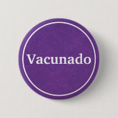 Vacunado (Paars)  Button (Voorkant)