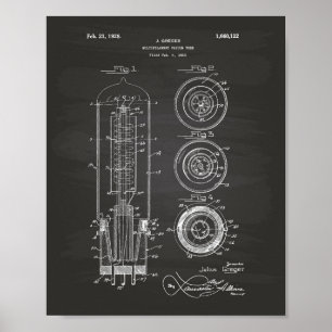 Vacuum Tube 1928 Tableau de bord de l'art breveté