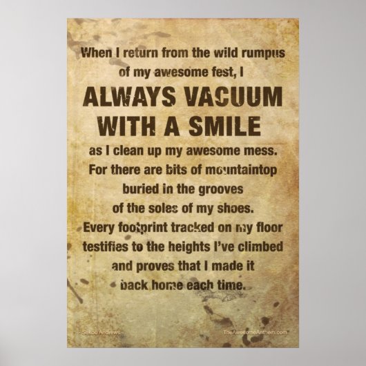 "VACUUM W/ SMILE" Poster génial (GRATITUDE) (Devant)