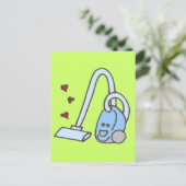 Vacuümreiniger met hart briefkaart (Staand voorkant)