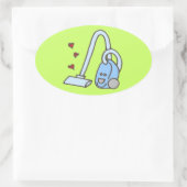 Vacuümreiniger met hart ovale sticker (Tas)