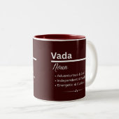 Vada Personalized Name Coffee Mug (Devant droit)
