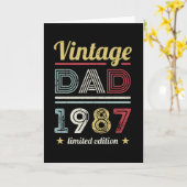  vader 1987 40th Birthday Gift Mannen Retro Kaart (Gele Bloem)