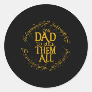 Vader's Dag een vader om ze allemaal te regere Ronde Sticker