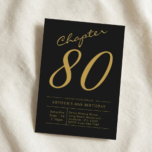 Vader 80ste verjaardag 80 jaar zwart goud feest kaart
