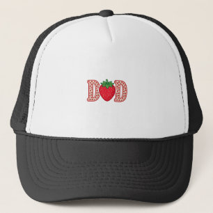 Vader Aardbei Lettering Vector Shirt Ontwerp_1 Trucker Pet