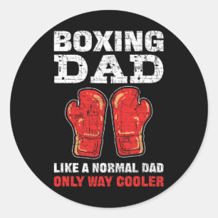 Vader als een normale vader, alleen koel. Boxing Ronde Sticker