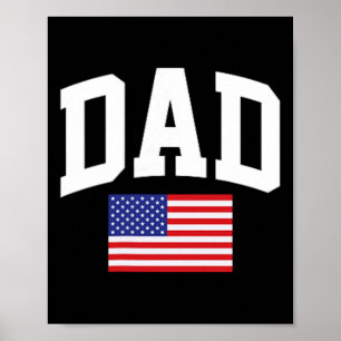 Vader Amerikaanse Vlag VS Vaderdag 4 juli Sta Poster