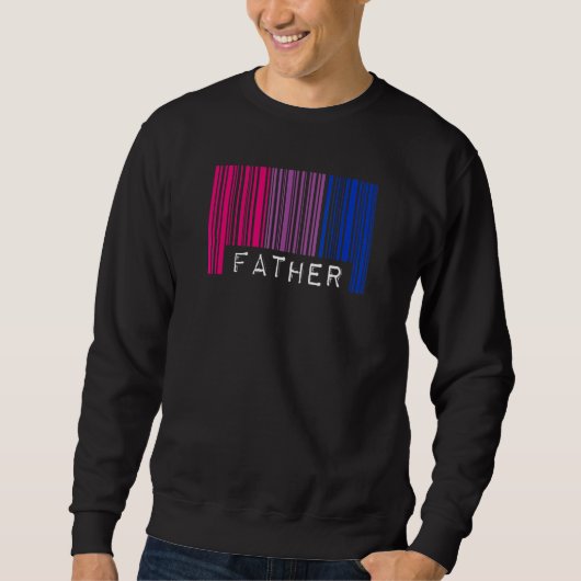 Vader Barcode Bisexual Pride Flag esthetisch Fathe Trui (Voorkant)