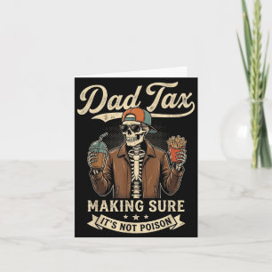 Vader belasting grappige mannen papa daddy skelet  kaart