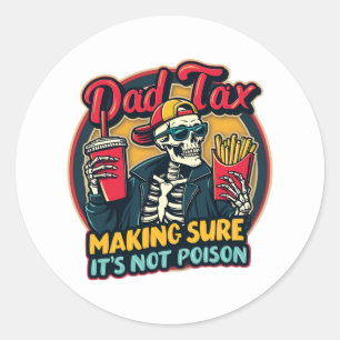 Vader Belastingdienst zorgt ervoor dat het niet gi Ronde Sticker