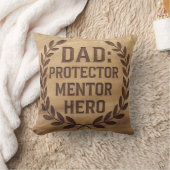 Vader: beschermer, mentor, held: gegraveerd Afbeel Kussen (Deken)