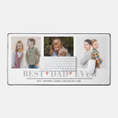 VADER BESTE PAPA OOIT collage 3 Foto Roze Harten Bureaumat (Keyboard & Muis)