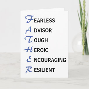 Vader Betekenis Vaderdag Kaart