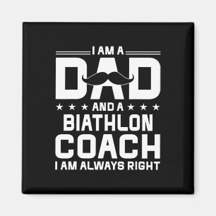 Vader Biathlon Coach Altijd Rechts Grappig Biathlo Magneet
