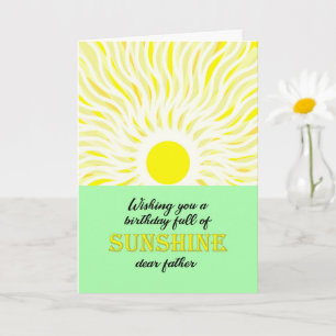 Vader Birthday Bright Sunshine Kaart