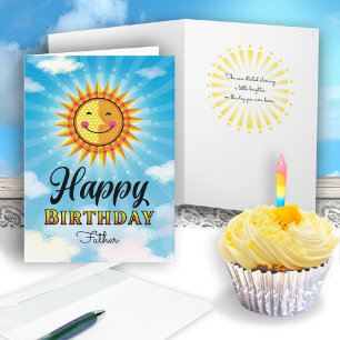Vader Birthday Yellow Smiling Sun Card Kaart
