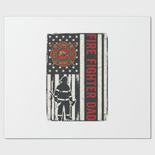 Vader-brandweerman Bedrukte Vlag Vector Design_1 Cadeaupapier
