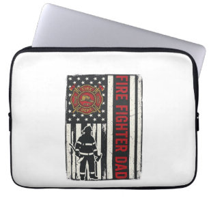 Vader-brandweerman Bedrukte Vlag Vector Design_1 Laptop Sleeve
