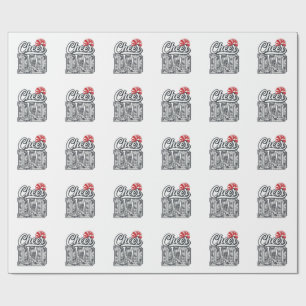 Vader Camo Pom Vintage Vector Ontwerp_1 Cadeaupapier