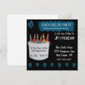 Vader-chelor Diaper Keg Party uitnodigingen (Voorkant / Achterkant)