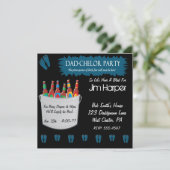 Vader-chelor Diaper Keg Party uitnodigingen (Staand voorkant)