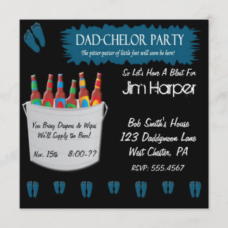 Vader-chelor Diaper Keg Party uitnodigingen