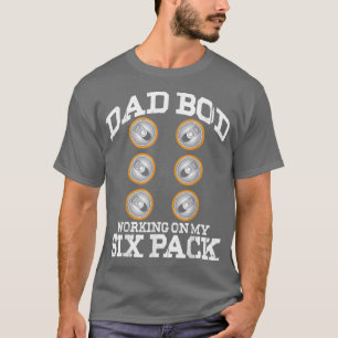 Vader-dag vader-bod die werkt met mijn i-parelenba t-shirt